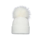 Pom Pom Envy Baby Knit Single Hat White